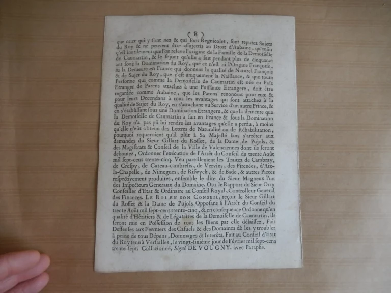 Arrêt du Conseil d’État du Roy - Les Flamans Nez dans les Provinces des Pays-bas Autrichiens Arrêt du Conseil d’État du Roy - Les Flamans Nez dans les Provinces des Pays-bas Autrichiens