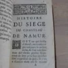 Histoire du siège du chasteau de Namur