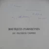 Boutiques parisiennes du Premier Empire