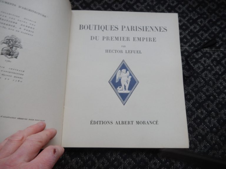 Boutiques parisiennes du Premier Empire
