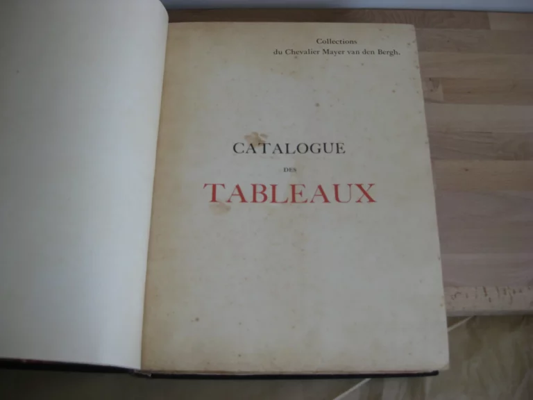 Collections du Chevalier Mayer Van Den Bergh Collections du Chevalier Mayer Van Den Bergh