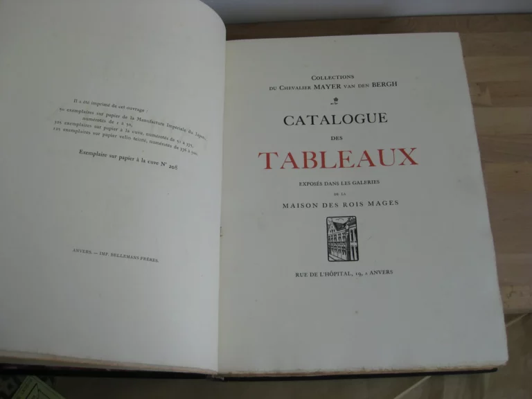 Collections du Chevalier Mayer Van Den Bergh Collections du Chevalier Mayer Van Den Bergh