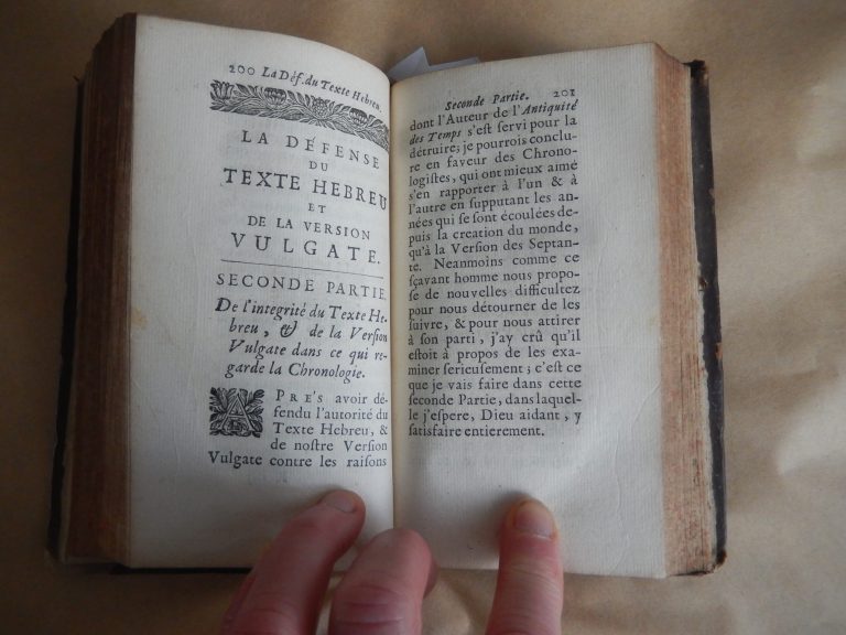 Défense du texte hébreu et de la version vulgate