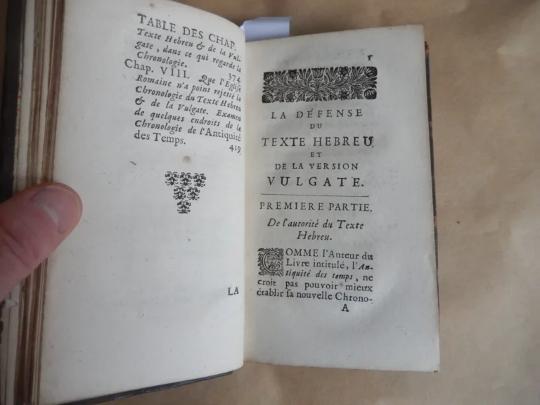 Défense du texte hébreu et de la version vulgate