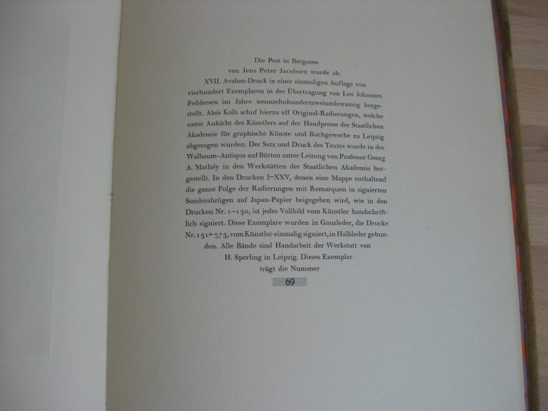 Die Pest in Bergamo - Jens Peter Jacobsen / Alois Kolb, ill.