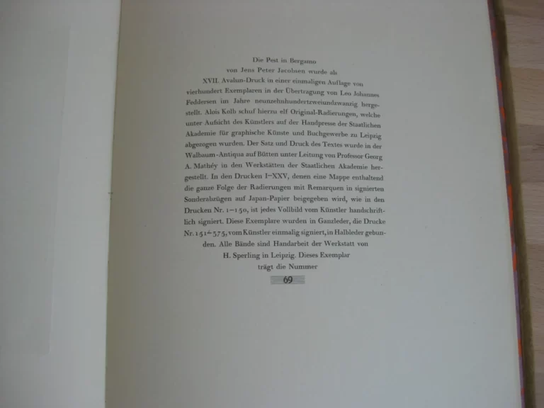 Die Pest in Bergamo - Jens Peter Jacobsen / Alois Kolb, ill.