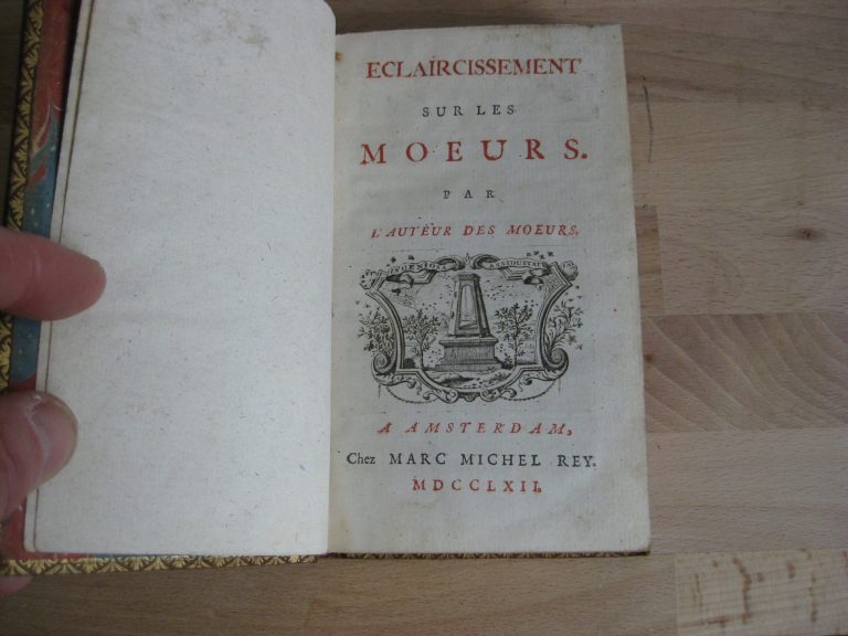 Éclaircissement sur Les mœurs - François-Vincent Toussaint