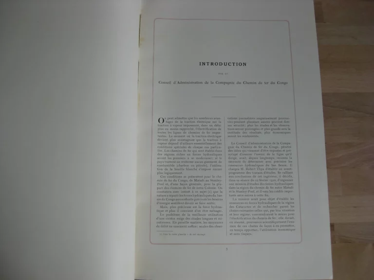 Etudes des forces hydrauliques du Bas-Congo 1910-1911