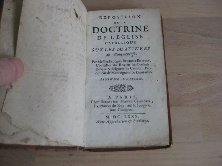 Exposition de la doctrine de l’église catholique sur les matières de controverses