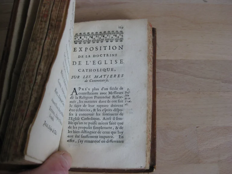 Exposition de la doctrine de l’église catholique sur les matières de controverses