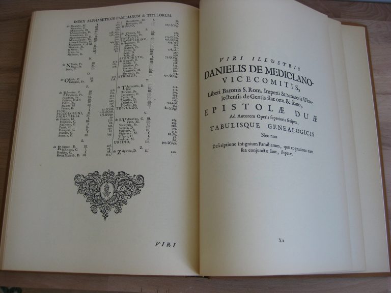 Genealogie viginti illustrium in Italia familiarum in tres classes