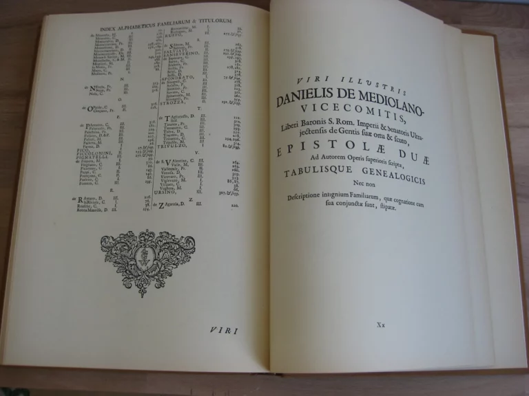 Genealogie viginti illustrium in Italia familiarum in tres classes Genealogie viginti illustrium in Italia familiarum in tres classes