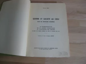 Guerre et société au Chili. Essai de sociologie coloniale.
