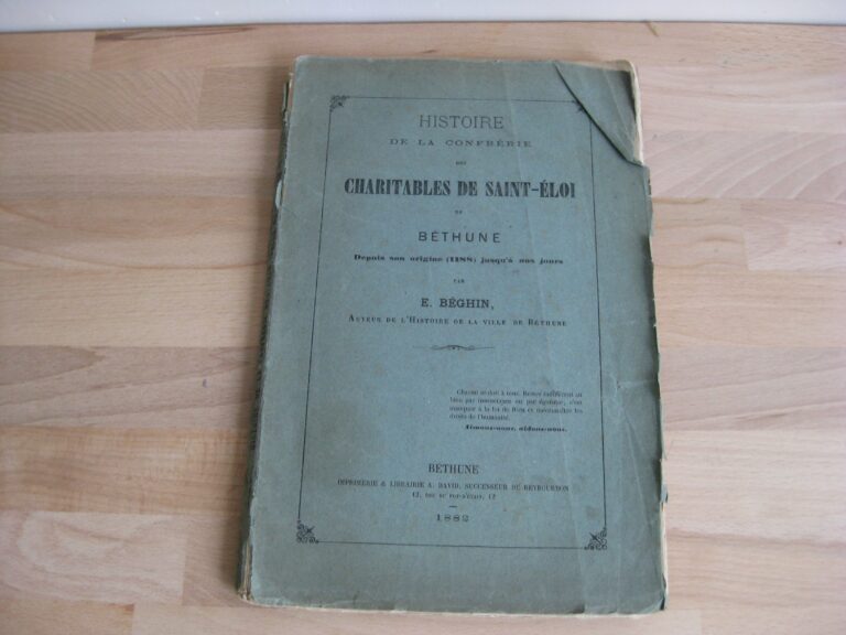 Histoire de la confrérie des charitables de Saint-Éloi de Béthune.