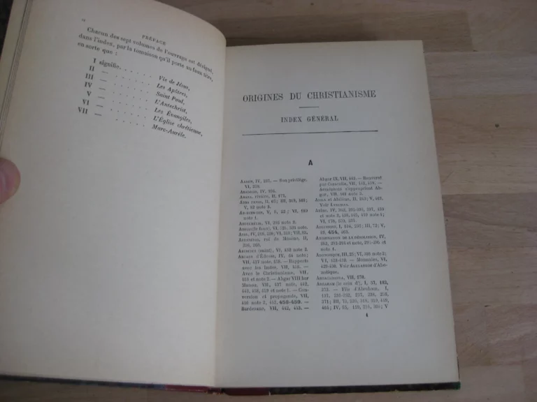 Histoire des origines du Christianisme. Index général - Renan