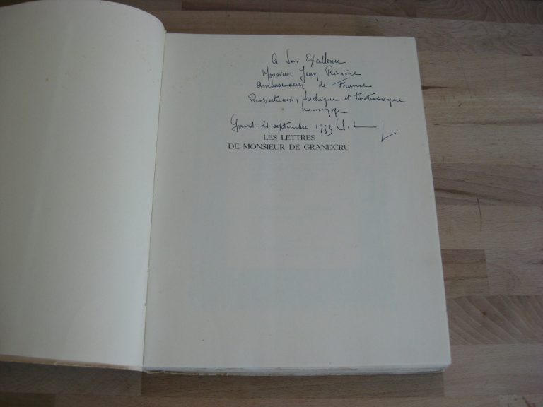 Les lettres de monsieur de Grandcru - Signé