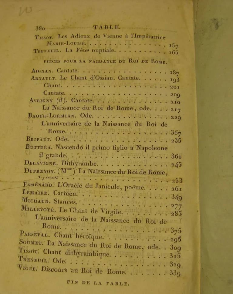 L'Hymen et la naissance, ou Poésies en l'honneur de leurs majestés impériales et royales