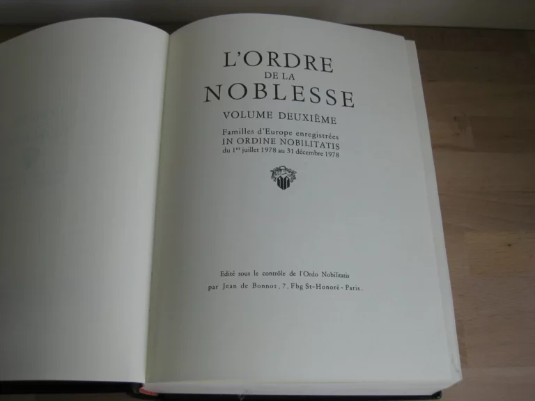 L’ordre de la noblesse - 7 volumes, complet