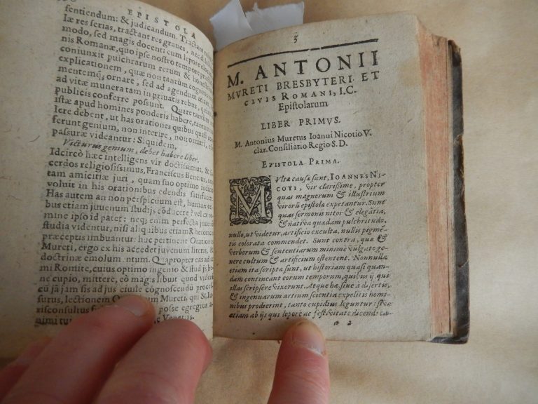 M. Antonii Mureti. Presbyteri I.C. et civis romani oratoris ac poetae clarissimi, Epistolae, hymni sacri, & poemata omnia