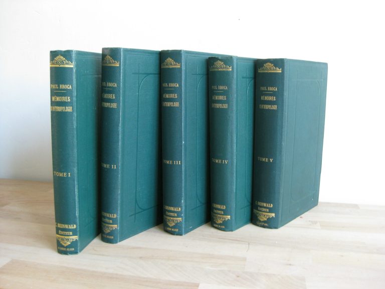 Mémoires d’anthropologie, 5 tomes, complet