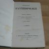 Mémoires d’anthropologie, 5 tomes, complet