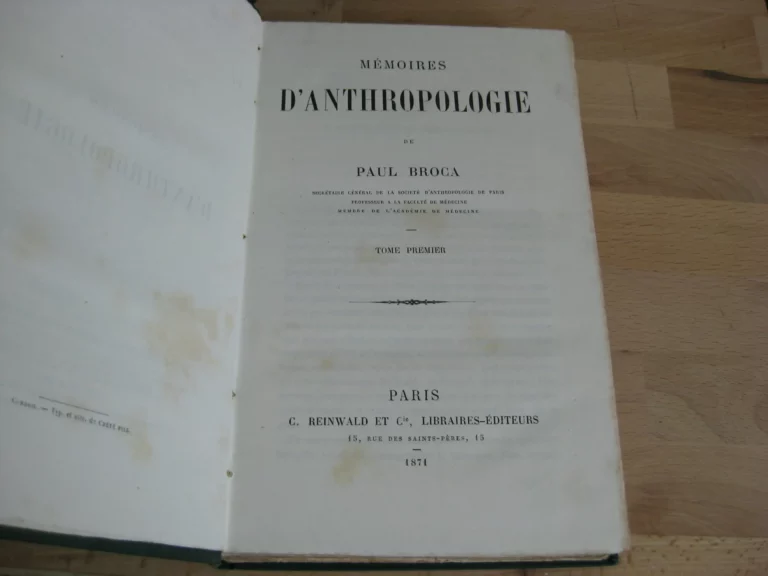 Mémoires d’anthropologie, 5 tomes, complet