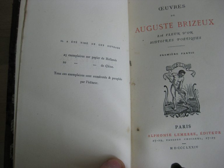 Œuvres de Brizeux, en 4 vol. complet