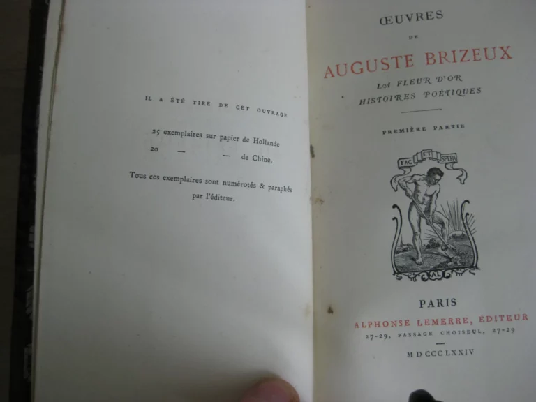 Œuvres de Brizeux, en 4 vol. complet