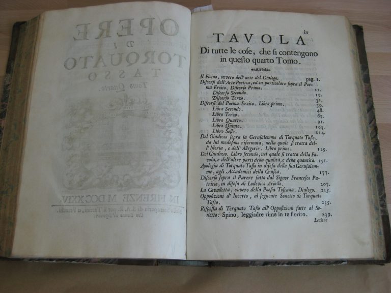 Opera di Torquato Tasso, III et IV en un volume
