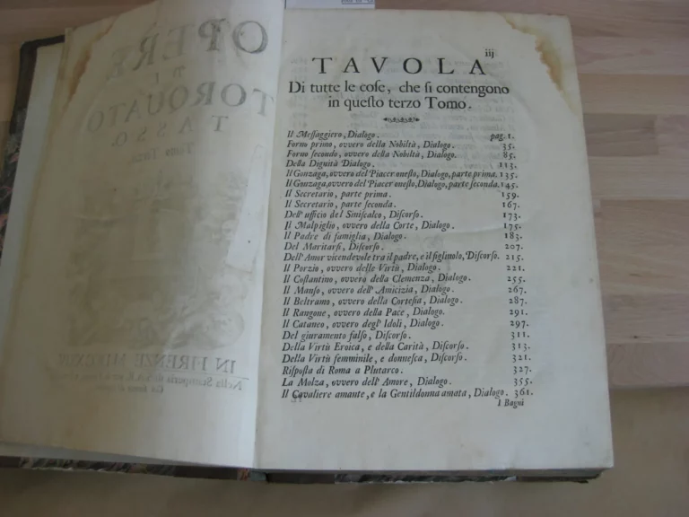 Opera di Torquato Tasso, III et IV en un volume Opera di Torquato Tasso, III et IV en un volume