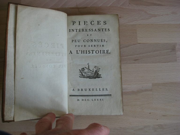 Pièces intéressantes et peu connues pour servir à l'histoire Tome 1