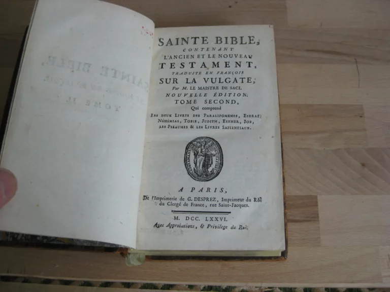 Sainte Bible contenant l’Ancien et le Nouveau testament - Tome second