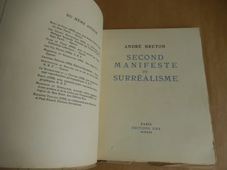 Second manifeste du surréalisme