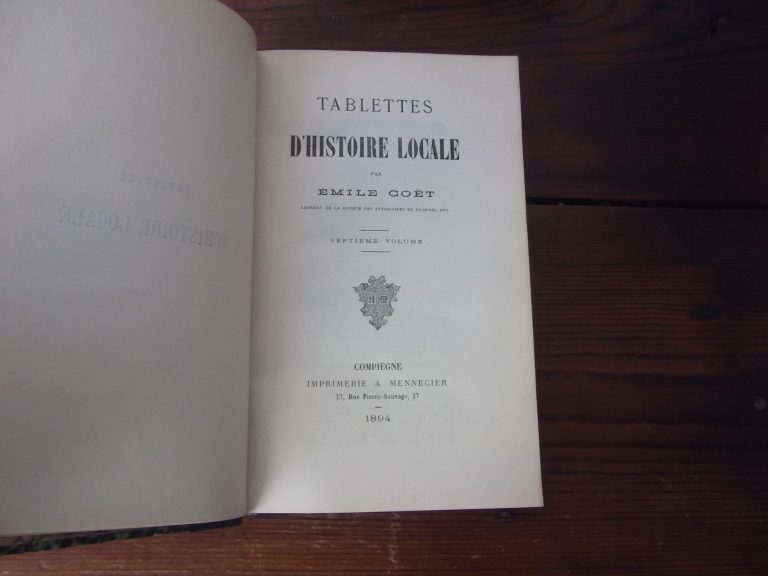Tablettes d’histoires locales - Emile Coët - 4 volumes