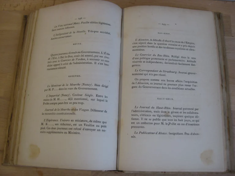 Circulaires, rapports, notes et instructions confidentielles. 1851-1870 Circulaires, rapports, notes et instructions confidentielles. 1851-1870