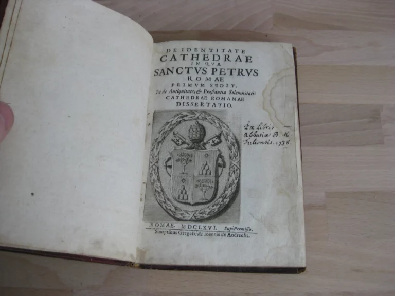 De identitae cathedrae in qua sanctus petrus roma. Édition originale