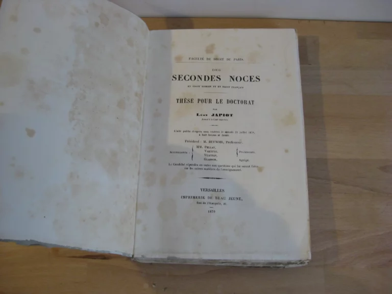 Des secondes noces en droit romain et en droit français Des secondes noces en droit romain et en droit français