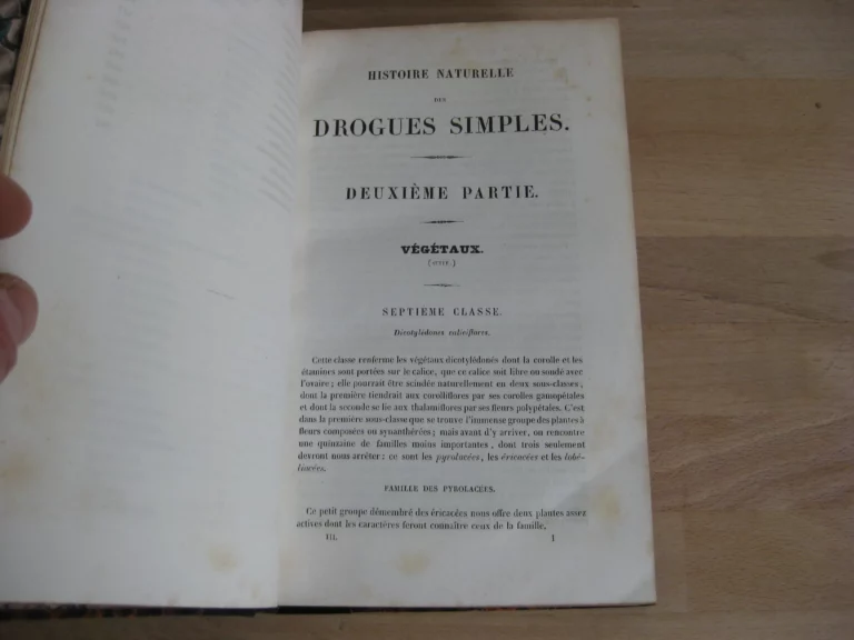 Histoire naturelle des drogues simples ou cours d'histoire naturelle