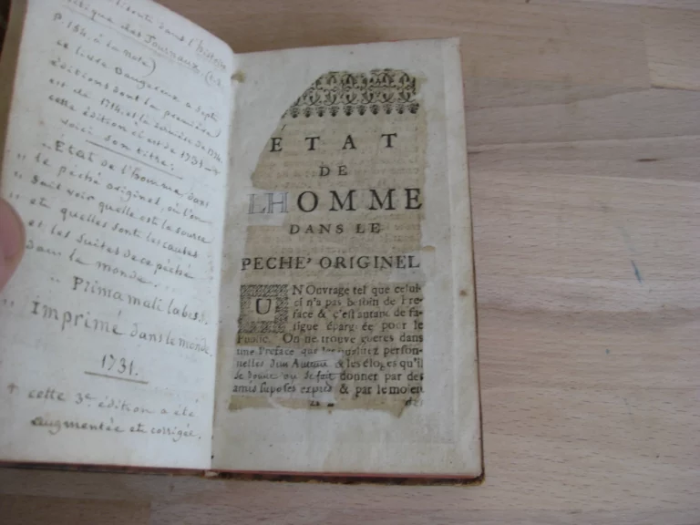 L’état de l’homme dans le pécher originel