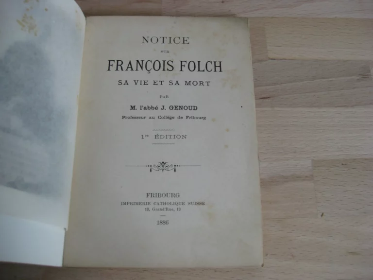 Notice sur François Folch. Sa vie et sa mort
