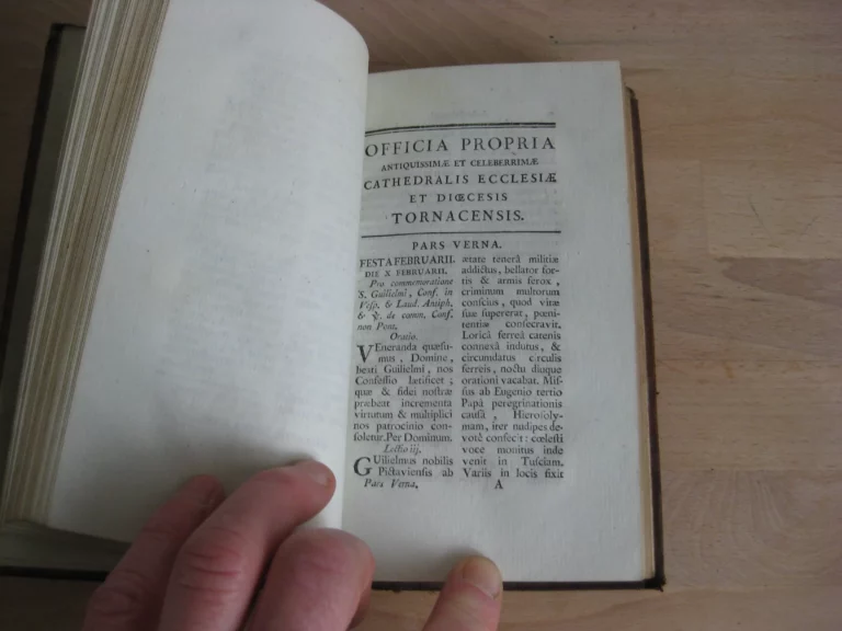 Officia propria antiquissimae et celeberrimae cathedralis ecclesiae et dioecesis Tornacensis