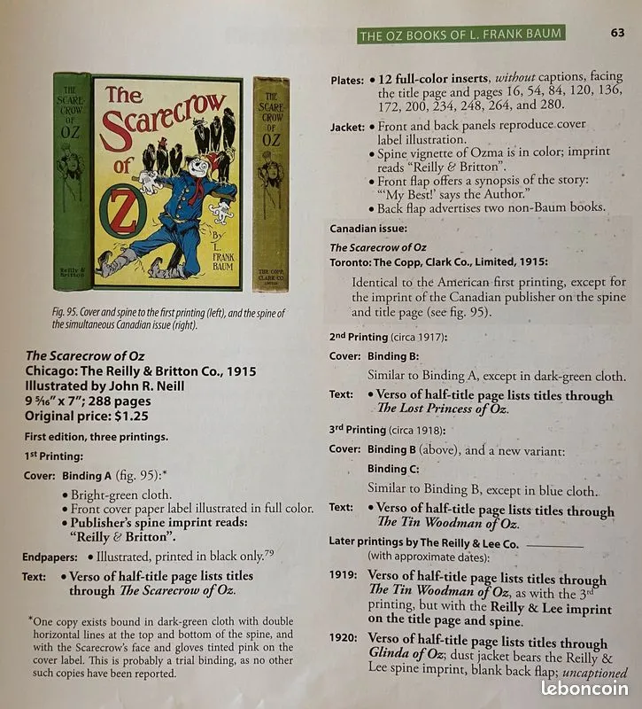 The Scarecrow of OZ - L. Frank Baum / John R. Neill - Édition originale The Scarecrow of OZ - L. Frank Baum / John R. Neill - Édition originale
