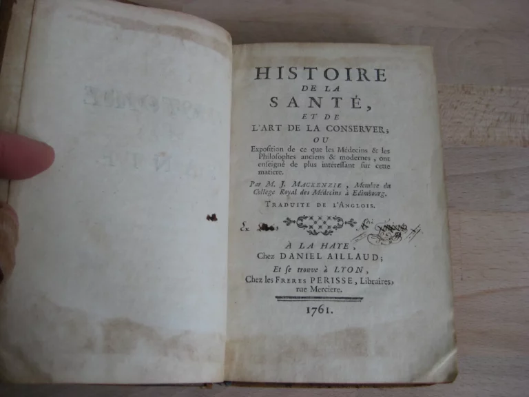 Histoire de la santé et de l’Art de la conserve Histoire de la santé et de l’Art de la conserve