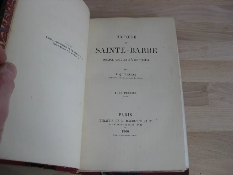 Histoire de Sainte Barbe - J. Quicherat