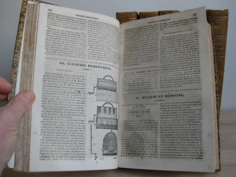 Journal des connaissances utiles - 1831 à 1846, 8 volumes, complet Journal des connaissances utiles - 1831 à 1846, 8 volumes, complet