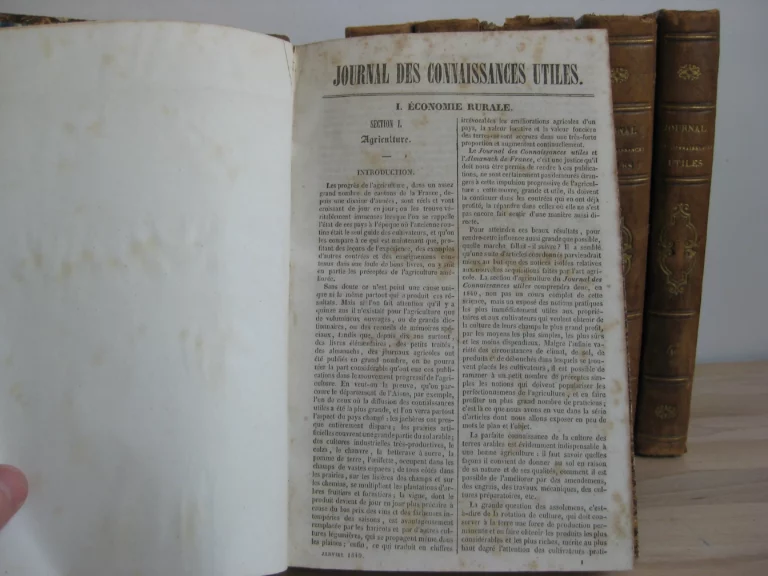 Journal des connaissances utiles - 1831 à 1846, 8 volumes, complet Journal des connaissances utiles - 1831 à 1846, 8 volumes, complet