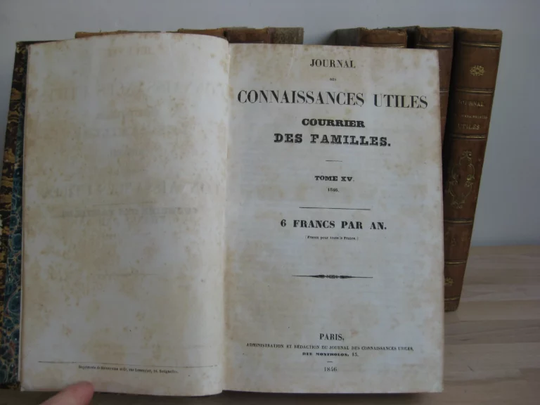 Journal des connaissances utiles - 1831 à 1846, 8 volumes, complet Journal des connaissances utiles - 1831 à 1846, 8 volumes, complet