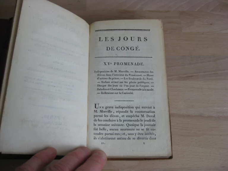 Les jours de congé, ou promenades hebdomadaires