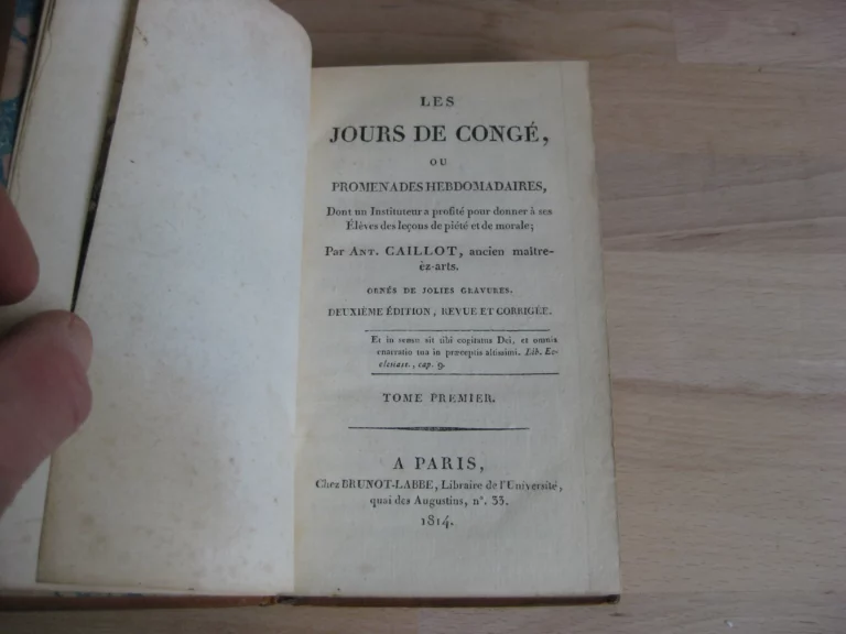 Les jours de congé, ou promenades hebdomadaires