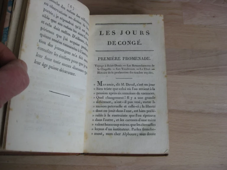 Les jours de congé, ou promenades hebdomadaires